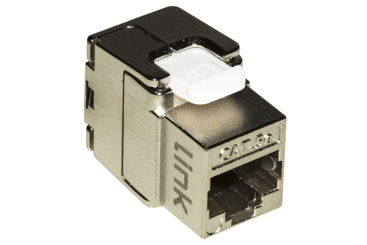 Presa Rete Keystone Jack Rj45 Categoria 5E Schermata Tooless Contatti Dorati 50 Micron - immagine 1