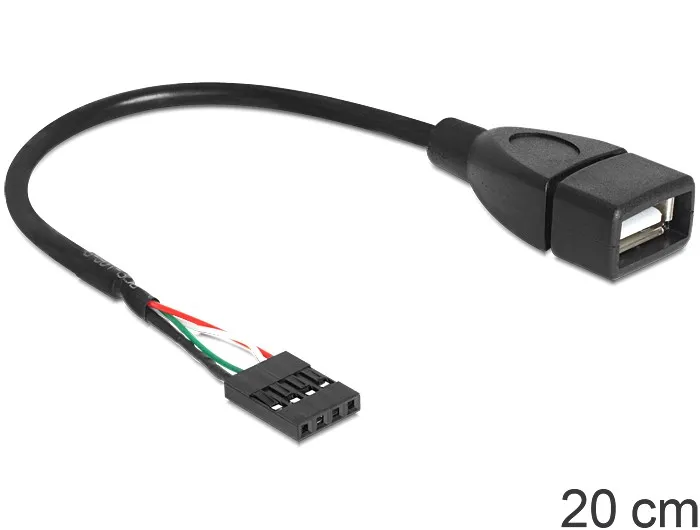Cavo Usb 2.0 Connettore Femmina - 4 Pin Per Piastra Madre Cm. 20 - immagine 1