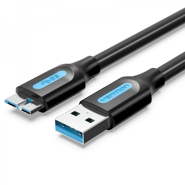 Cavo Vention USB 3.0 maschio a MicroUSB maschio - 025 m - Colore nero - immagine 1