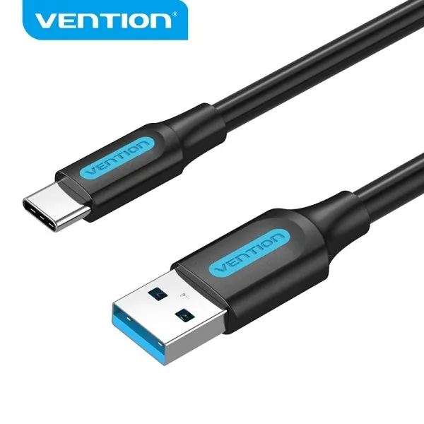 Vention Cable USB-A 3.0 Macho a USB-C Macho - 3A - 60W - 5Gbps - 0.25m - Color Negro - immagine 1