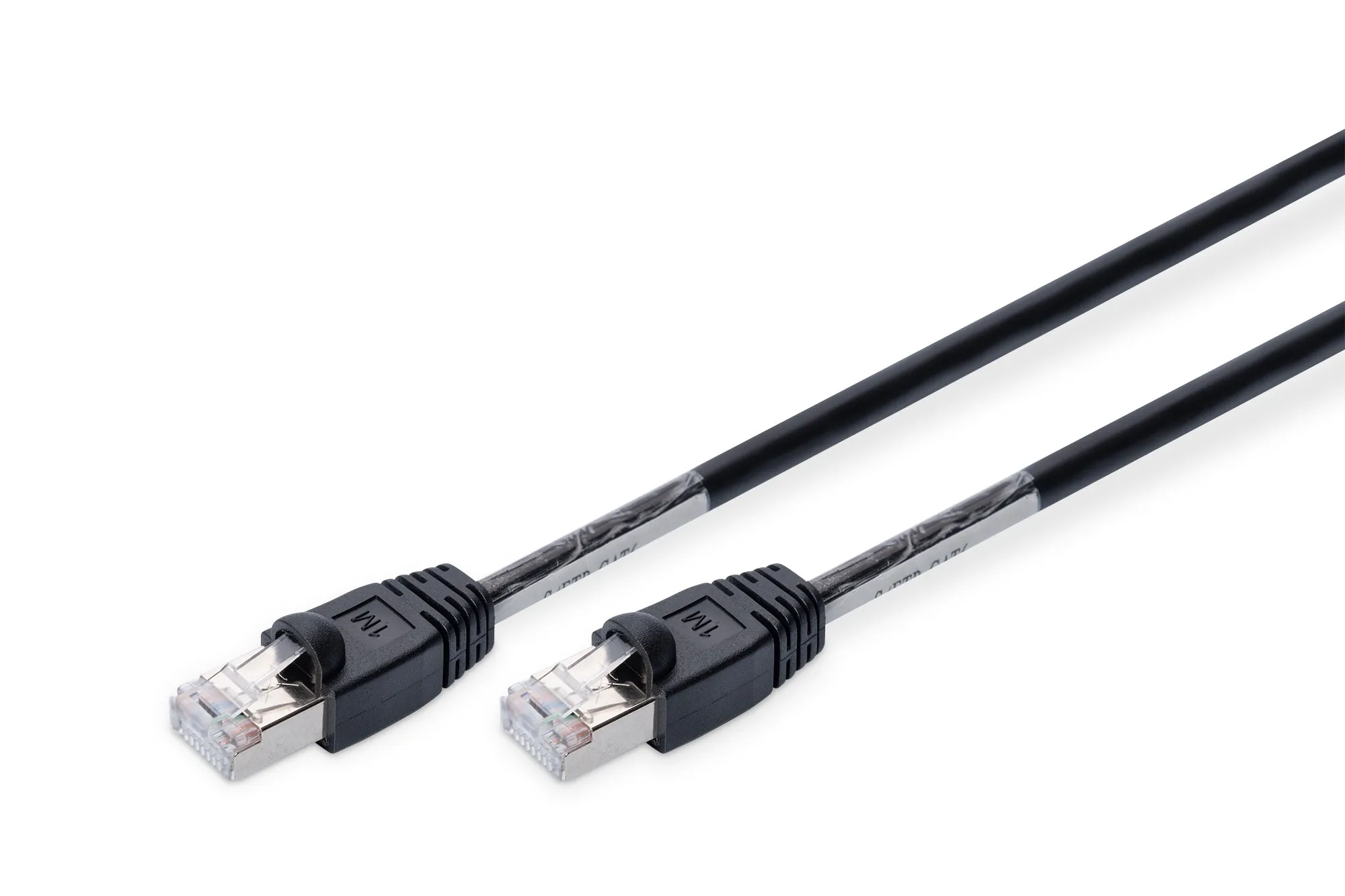 Cavo Rete S-Ftp Cat.6 Doppia Schermatura Colore Nero Mt. 1 Da Esterno - immagine 1