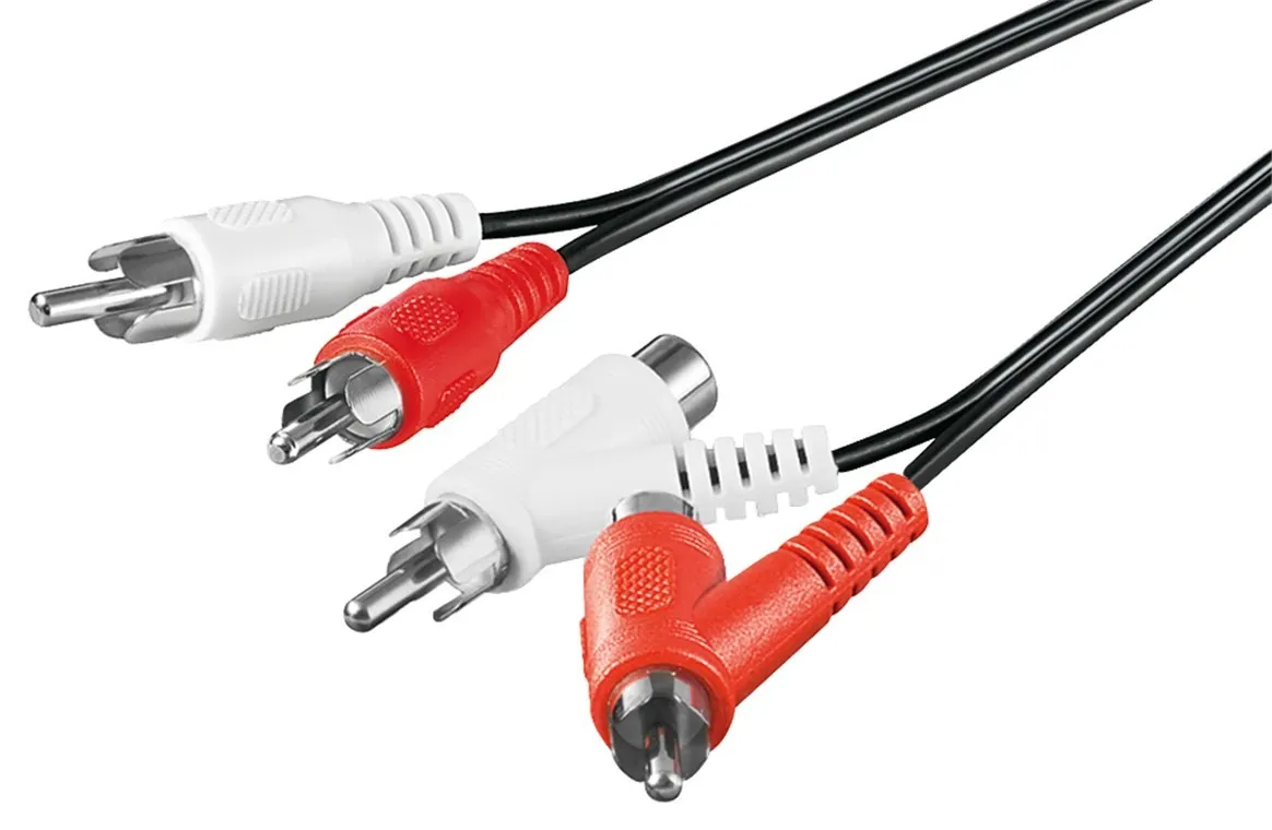 Cavo Audio Stereo Connettori 2 X Cinch. (Rca) Maschio/Femmina - Mt. 150 - immagine 1