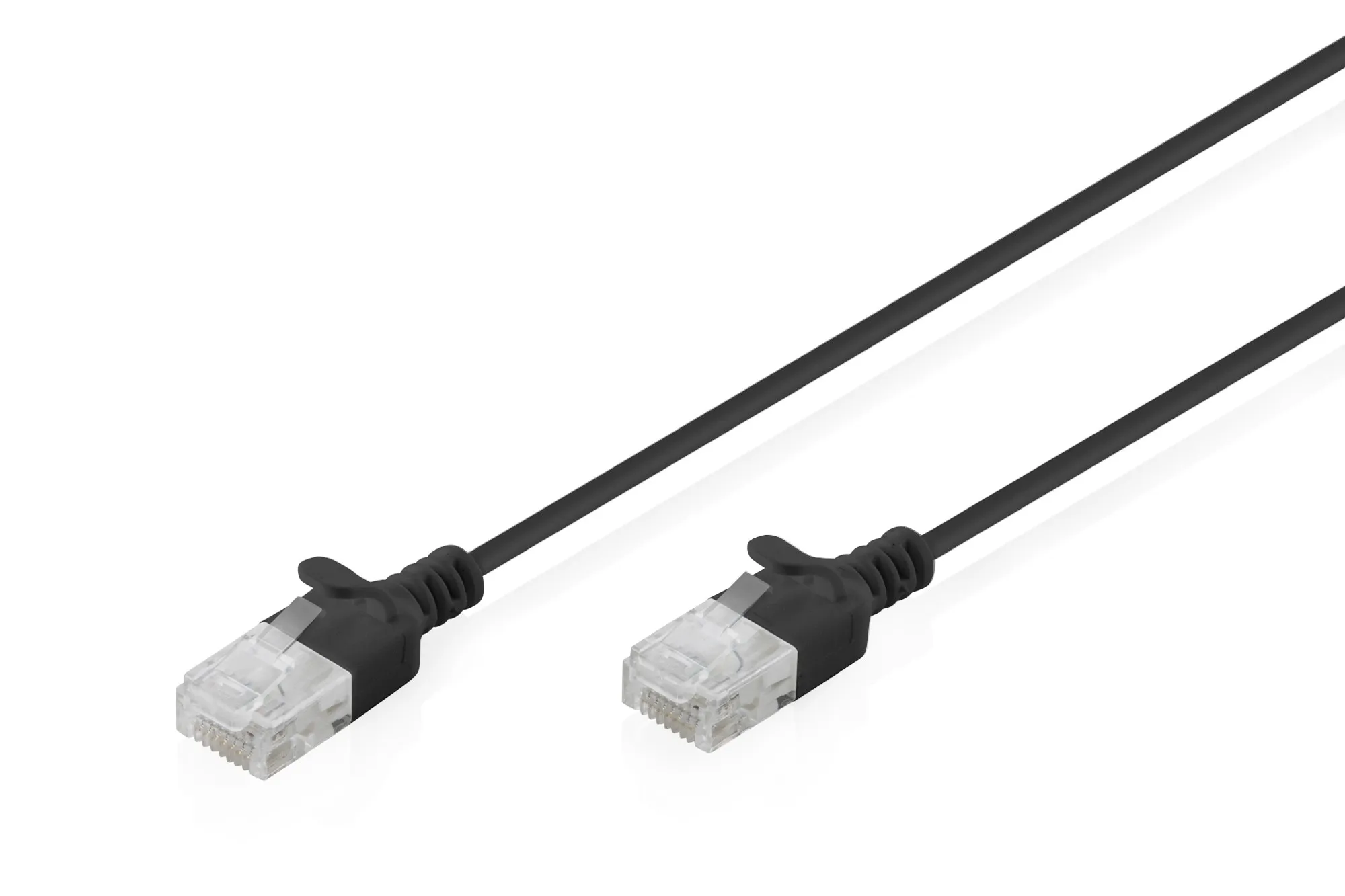 Cavo Rete Cat 6 U-Utp Rame Lszh Slim 1.5 M Nero - immagine 1