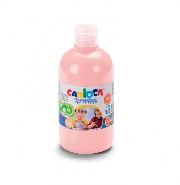 Carioca Botella de Tempera - 500ml - Colores Superlavables - Faciles de Mezclar - Aplicable en Materiales Porosos - Alta Opacidad - Color Rosa - immagine 1