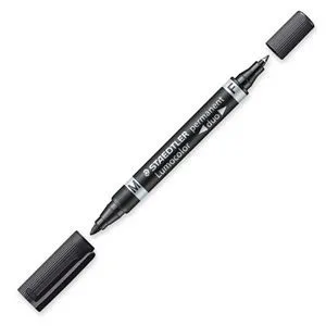 Staedtler Lumocolor Duo marcatore permanente Punta a ogiva/sottile Nero 1 pz - immagine 1
