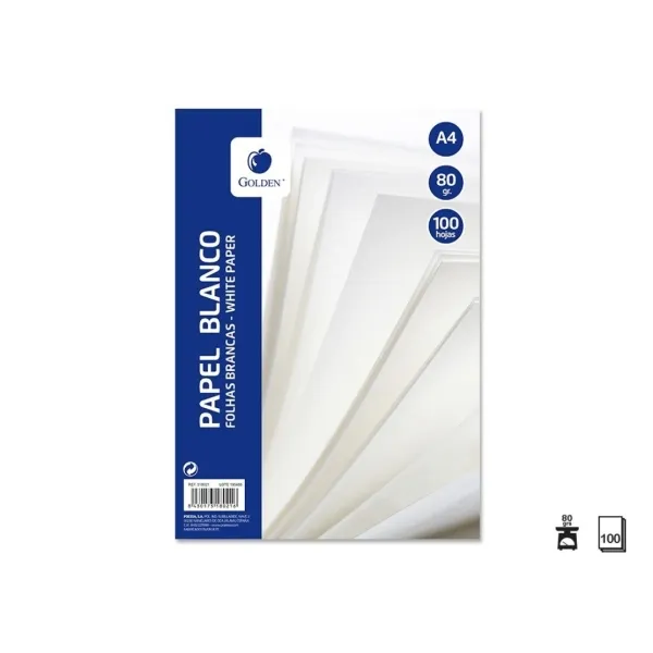 Golden Resmilleria 100 fogli 80gr lisci - formato A4 - immagine 1