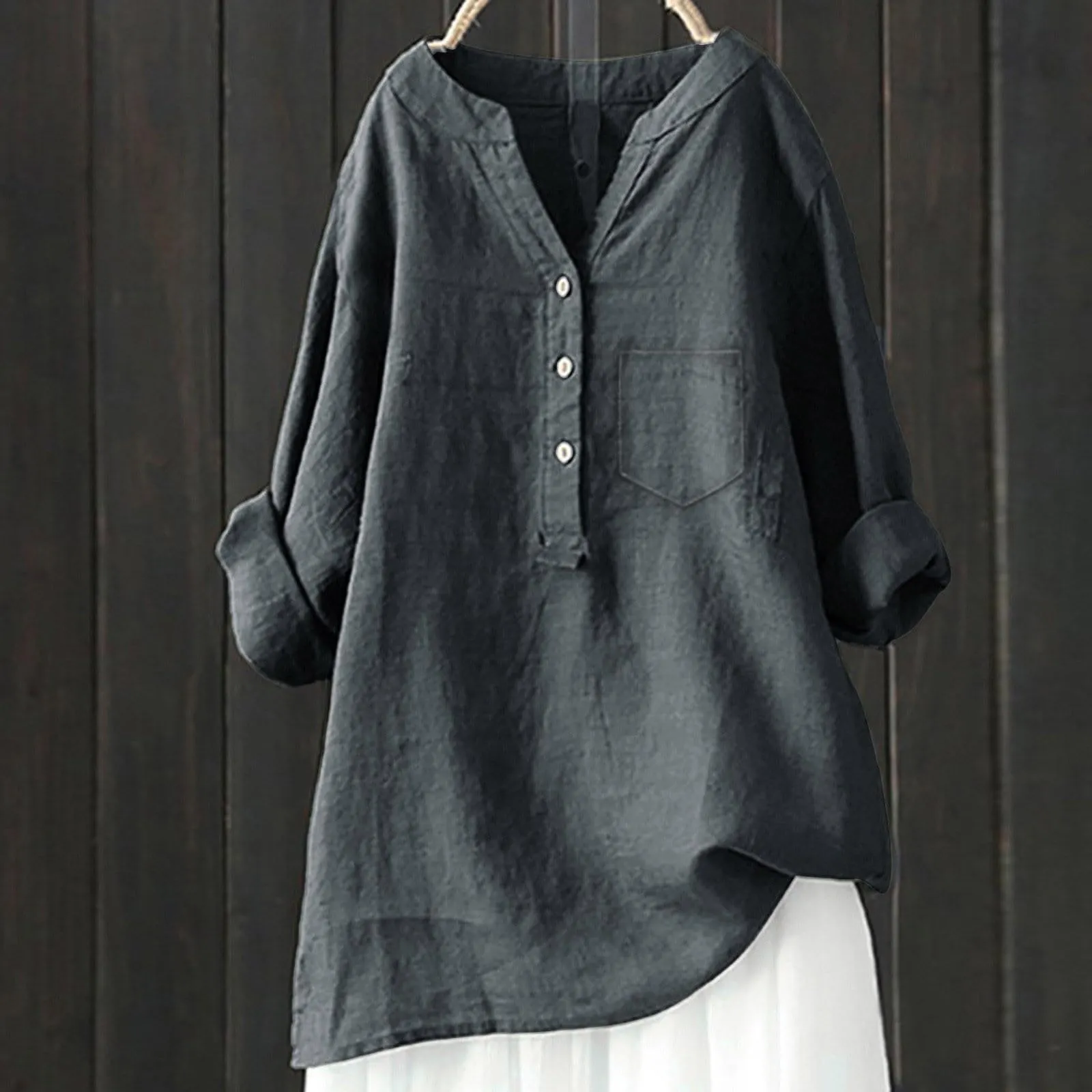 Cocila Camicia XS Donna Day Prime Camicette Estive Donna Curvy Camicia Donna Svasata Blusa Donna Estiva Arancione Soprabito Primaverile Donna Camicie Donna Eleganti Estive Chiffon Blusa My Orders - immagine 2