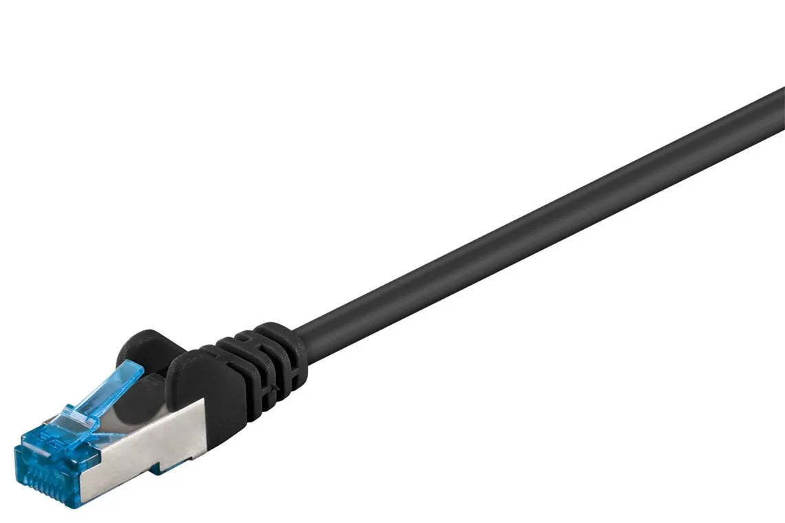 Cavo Rete S-Ftp Cat.6A Doppia Schermatura Lsoh Colore Nero Mt. 05 - immagine 1