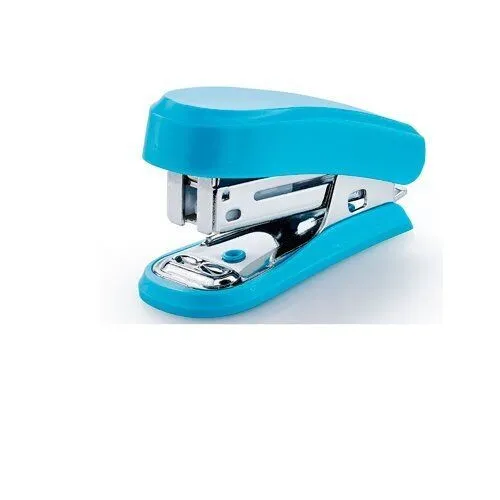 Cucitrice compatta Novus Mini - Fino a 12 fogli - Pinzatura chiusa e aperta - Include 320 punti metallici - Colore blu - immagine 1