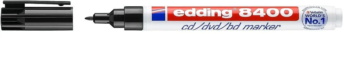 Edding 8400 marcatore permanente Tipo di punta Nero 1 pz - immagine 1