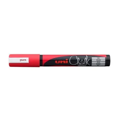 Uni-Ball ChalkGlass PWE-5M evidenziatore in gesso Rosso 1 pz - immagine 1