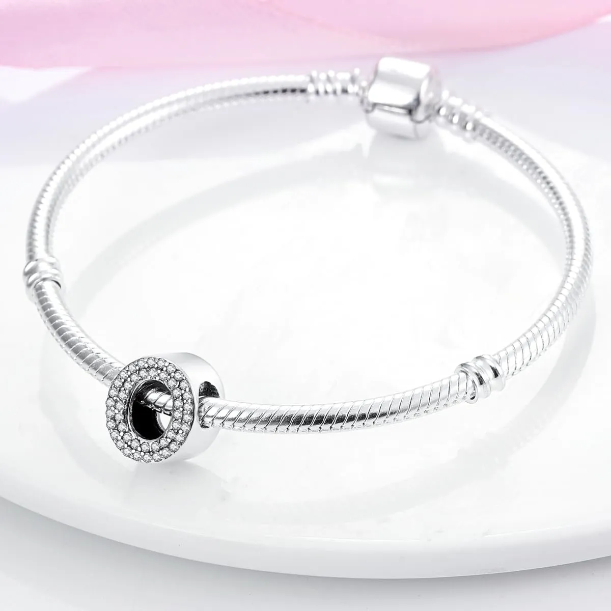 XWN Lettera Bead Charm Ciondolo Alfabeto Argento Sterling 925 con Cubic Zirconia Pendenti per Pandora Braccialetti, Compatibile con Braccialetti e Collane europei - immagine 4