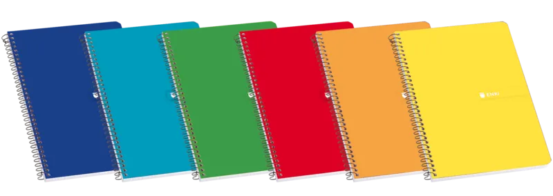 Enri Fº Quaderno a spirale con copertina rigida Guideline 3 con margine - 80 fogli - Copertina rigida resistente - Guideline 3 con margine - Spirale per una maggiore comodità - Colori Assortiti - immagine 1