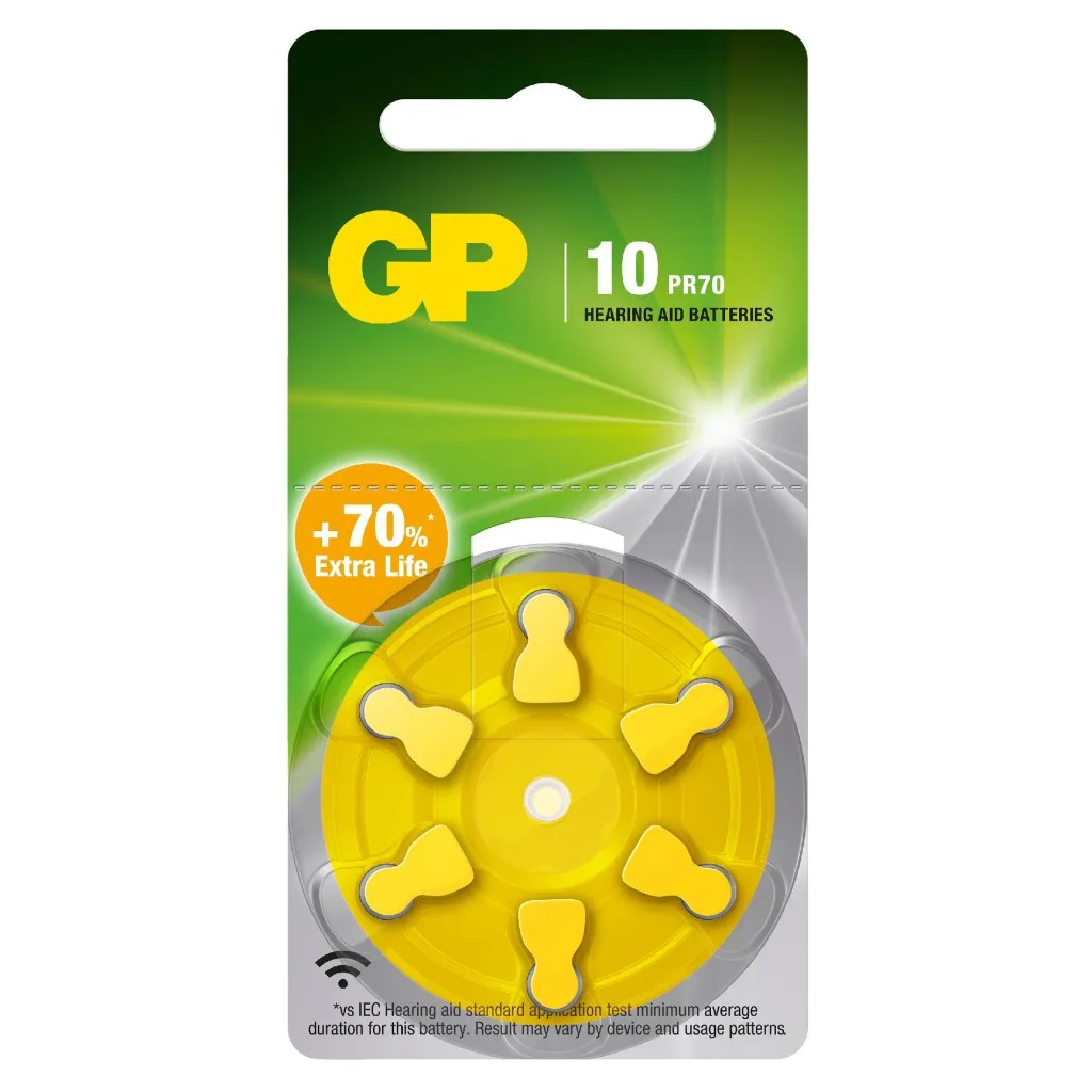 GP Battery Batteria Acustica 145V ZA10 / AR70 (Blister 6 Pezzi) - immagine 1