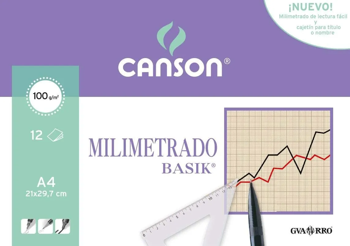 Canson Minipack da 12 fogli A4 - Graph Basik - 21x297 cm - 100 g - Colore seppia - immagine 1