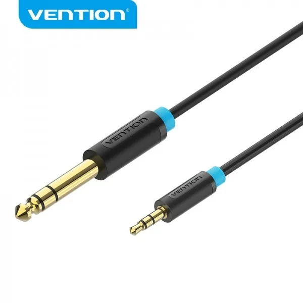 Cavo stereo Vention Jack 6.5 maschio a Jack 3.5 maschio BABBG - 1 m - Nero - immagine 1