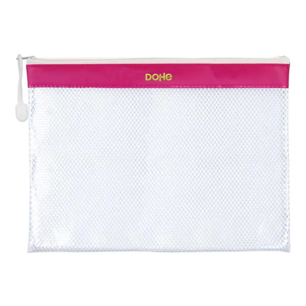 Busta con cerniera in PVC Dohe - 32x24 mm - Ideale per documenti in formato A4 - Robusta e resistente - immagine 1