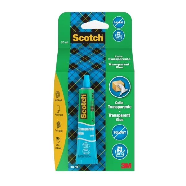 Colla universale Scotch in tubetto da 30 ml - Uso domestico - Senza solventi - Trasparente - immagine 1