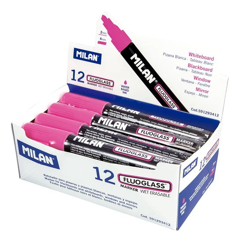 Milan 591293412 evidenziatore 12 pz Rosa - immagine 1
