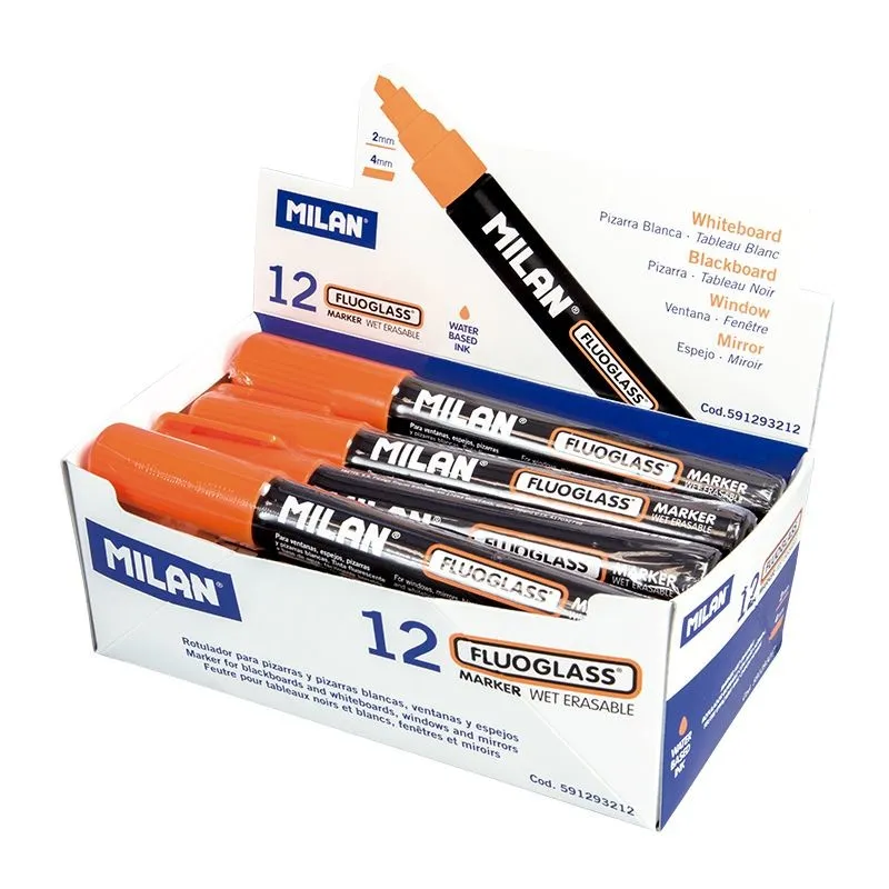 Milan 591293212 evidenziatore 12 pz Punta smussata Arancione - immagine 1