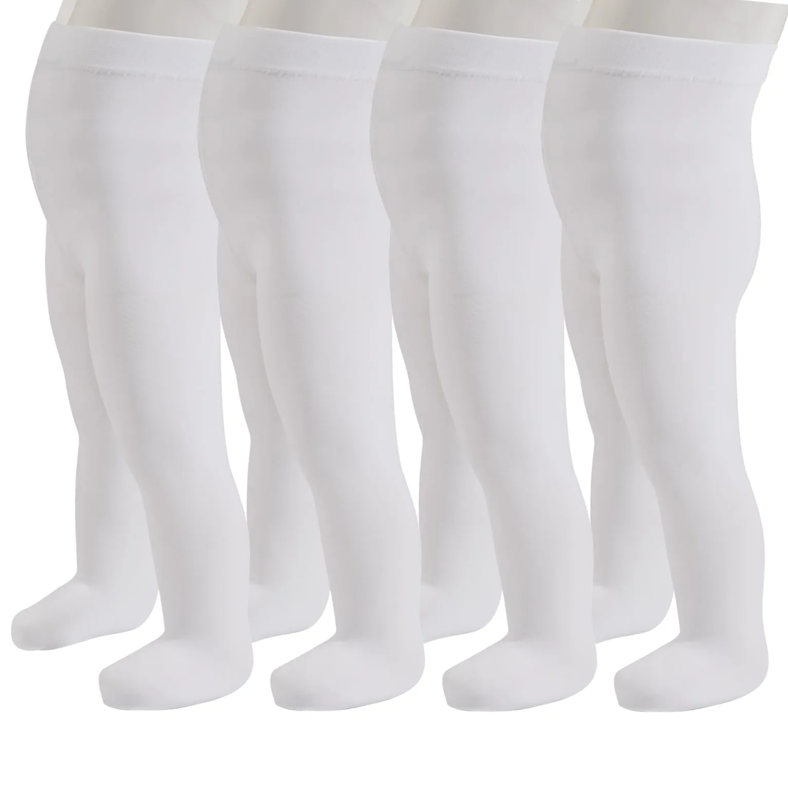 PIKY PACK 4 Paia Collant Neonato in Microfibra 40 Denari, Calzamaglia per Bambini Piccoli Opaca, Taglie dai 3 ai 24 Mesi (IT, Età, 18 mesi, 4 Paia Bianchi) - immagine 1