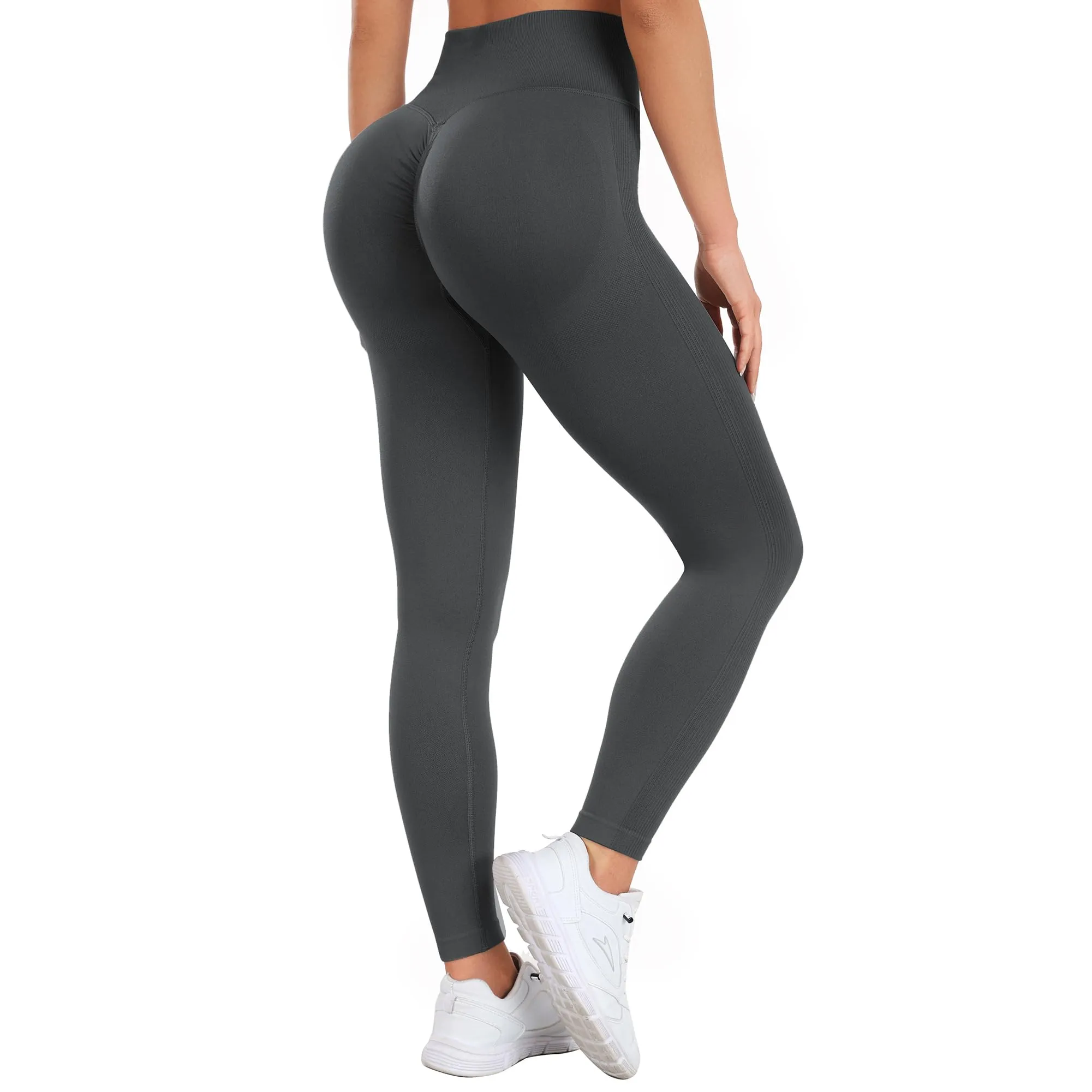 Ulknyss Leggins Sportivi Donna Push Up Leggings Palestra Vita Alta Pantaloni Fitness Yoga Anticellulite - immagine 1
