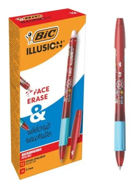 BIC Illusion Rosso Penna a sfera Medio 1 pz - immagine 1