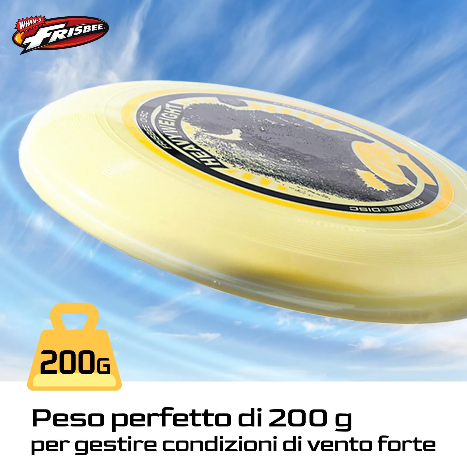 Wham-O Frisbee Pesante da 200 g, Disco a Lunga Distanza e Resistente da 27.94 cm per attività all'aperto, Volo Stabile per Il Divertimento della Famiglia - 1 Confezione - immagine 3