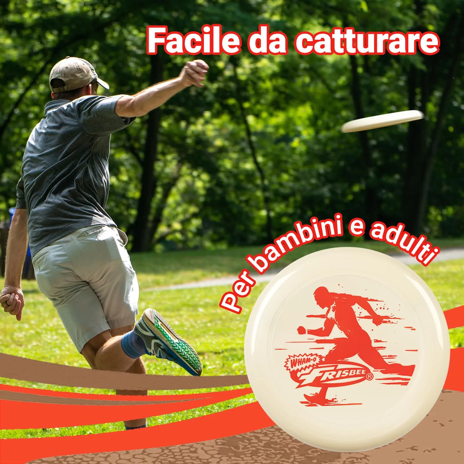 Wham-O Frisbee all Sport Disc 140g, 25.02cm, Impugnatura Resistente e Antiscivolo per Giochi all'aperto, Perfetto per Gli Sport di Squadra e Il Divertimento in Famiglia (81116-V1) - immagine 6