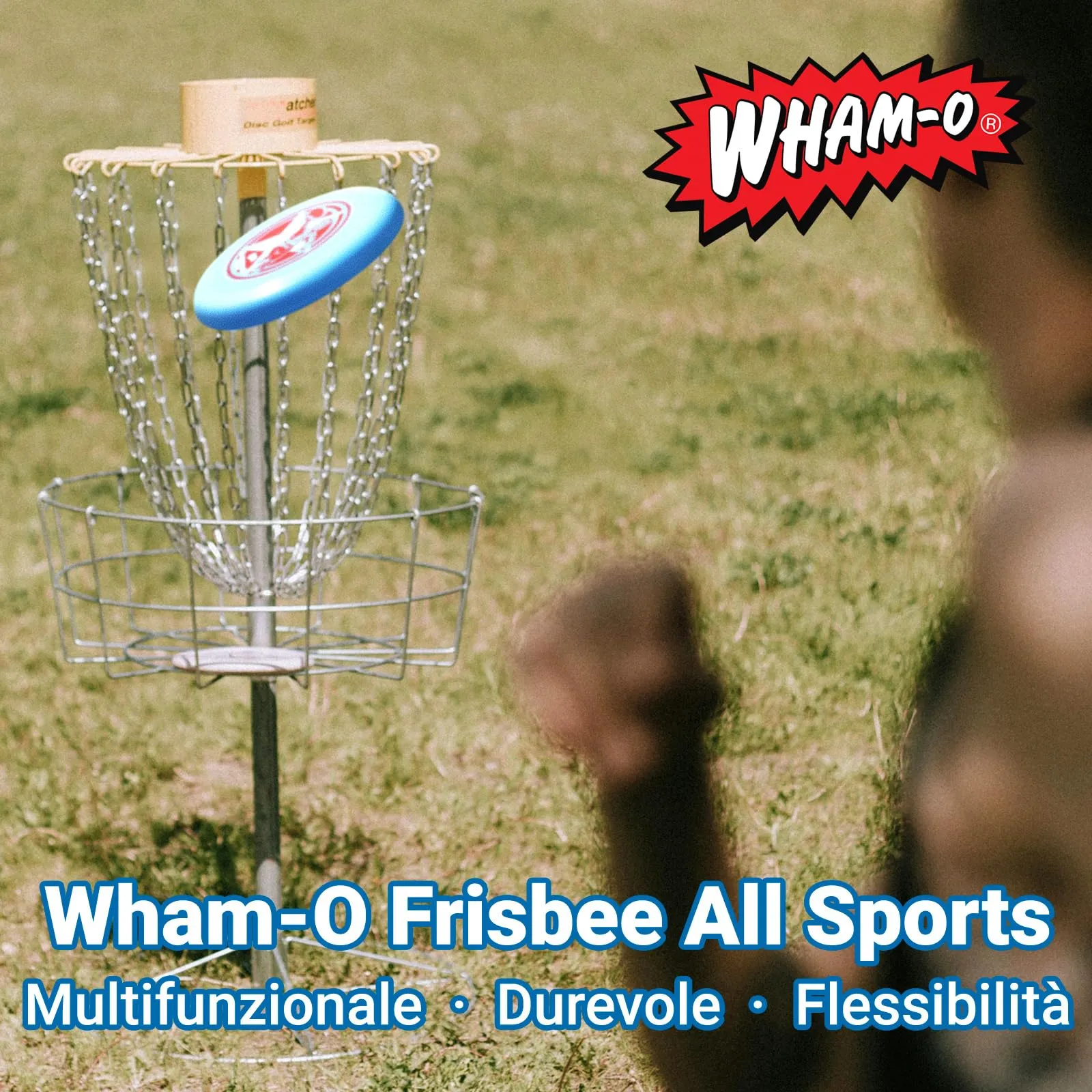 Wham-O Frisbee all Sport Disc 140g, 25.02cm, Impugnatura Resistente e Antiscivolo per Giochi all'aperto, Perfetto per Gli Sport di Squadra e Il Divertimento in Famiglia (81116-V12) - immagine 2
