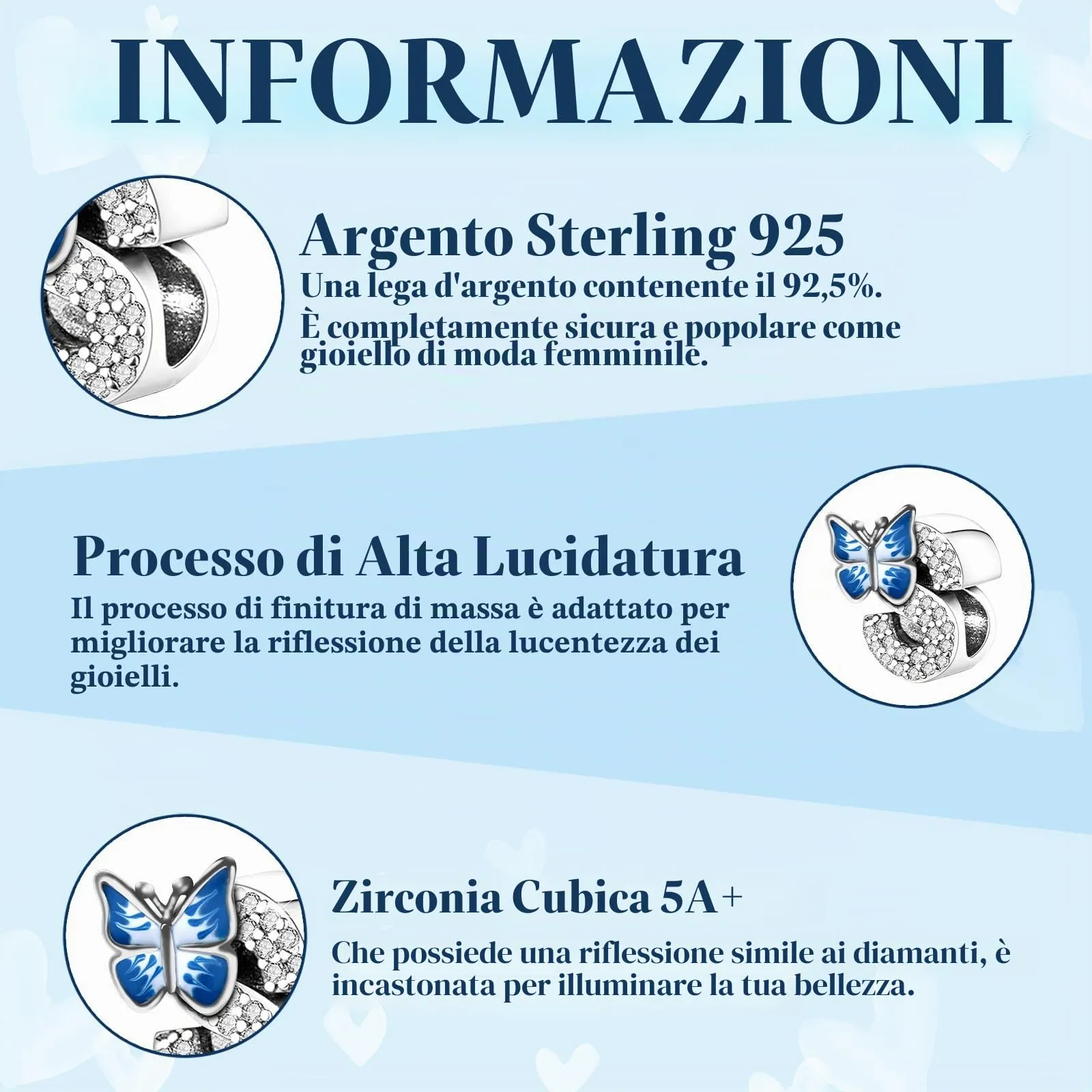 XWN Lettera Bead Charm Ciondolo Alfabeto Argento Sterling 925 con Cubic Zirconia Pendenti per Pandora Braccialetti, Compatibile con Braccialetti e Collane europei - immagine 6