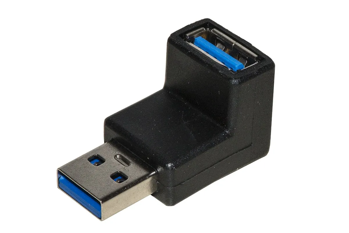 Adattatore Usb 3.0 Maschio/Femmina 90° - immagine 1