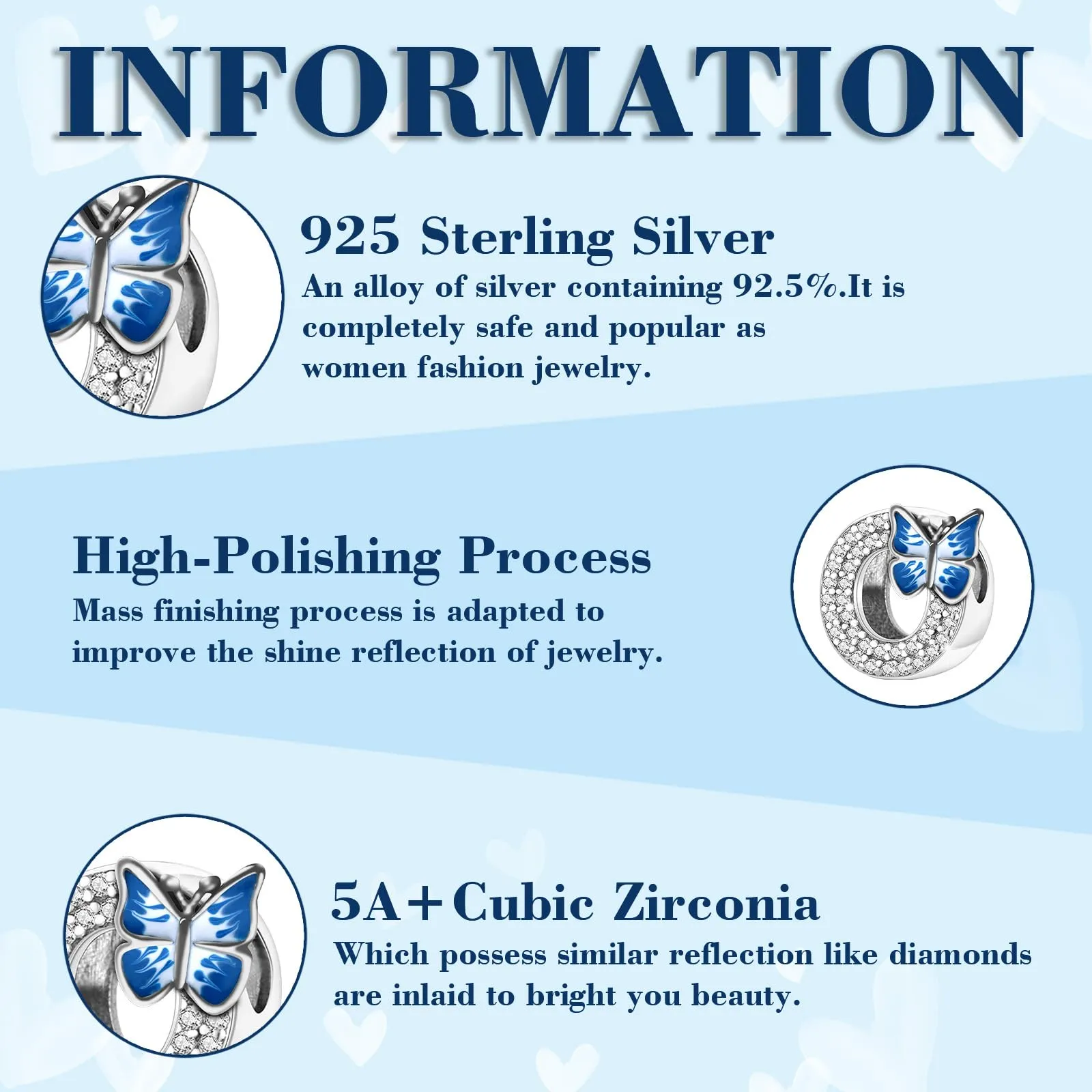 XWN Lettera Bead Charm Ciondolo Alfabeto Argento Sterling 925 con Cubic Zirconia Pendenti per Pandora Braccialetti, Compatibile con Braccialetti e Collane europei - immagine 6