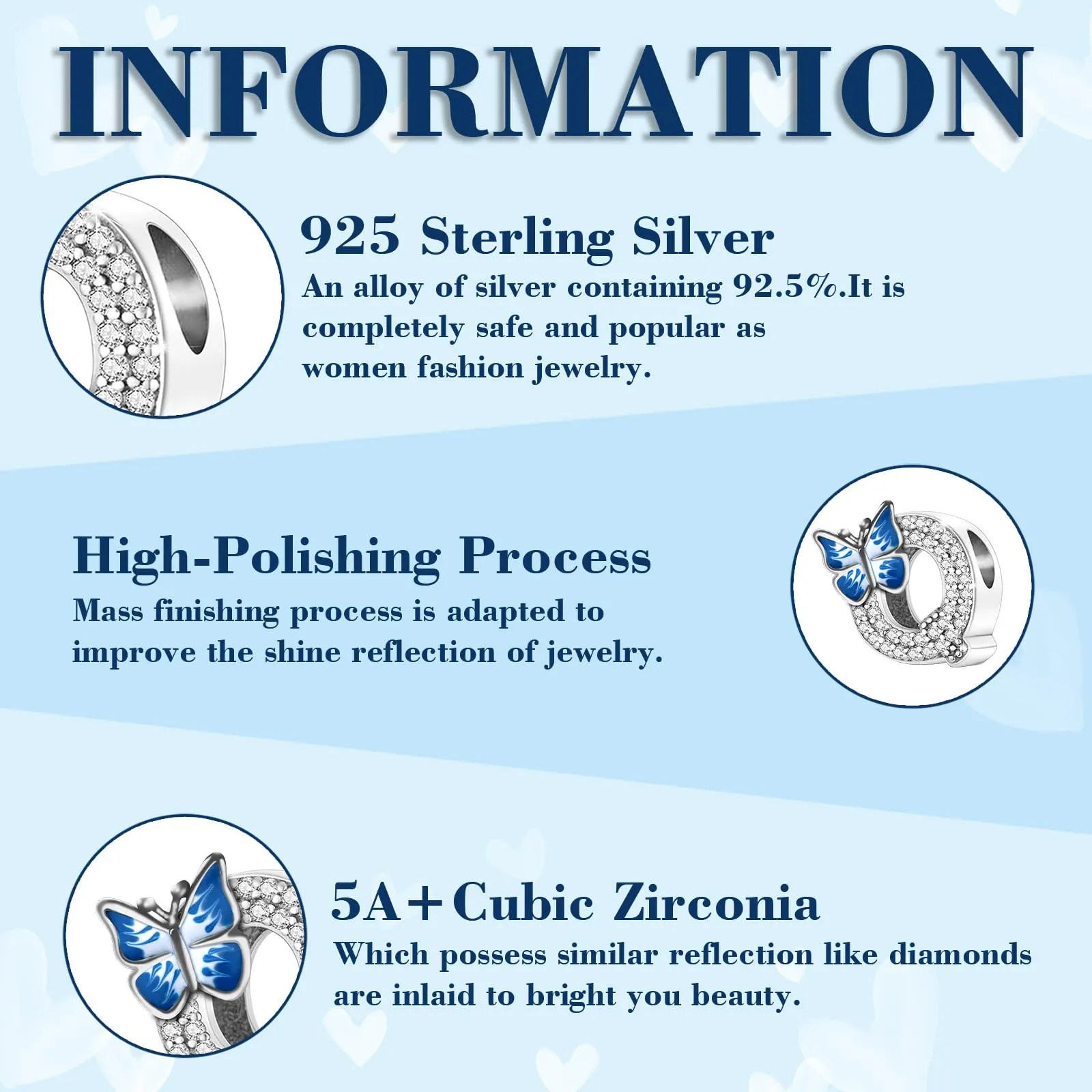 XWN Lettera Bead Charm Ciondolo Alfabeto Argento Sterling 925 con Cubic Zirconia Pendenti per Pandora Braccialetti, Compatibile con Braccialetti e Collane europei - immagine 6