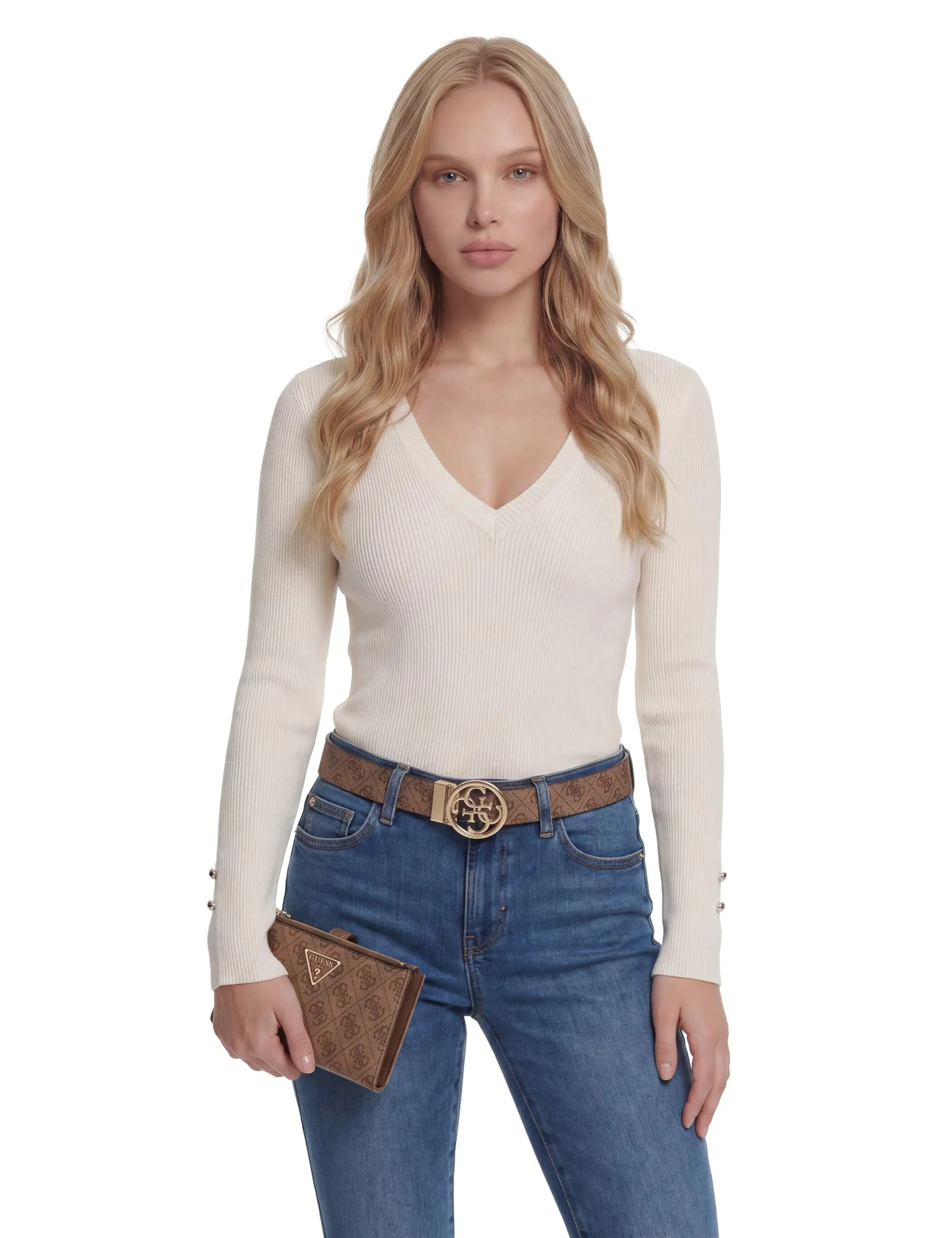 GUESS Laurel II - Portafoglio Organizer Donna con Doppia Zip - immagine 5