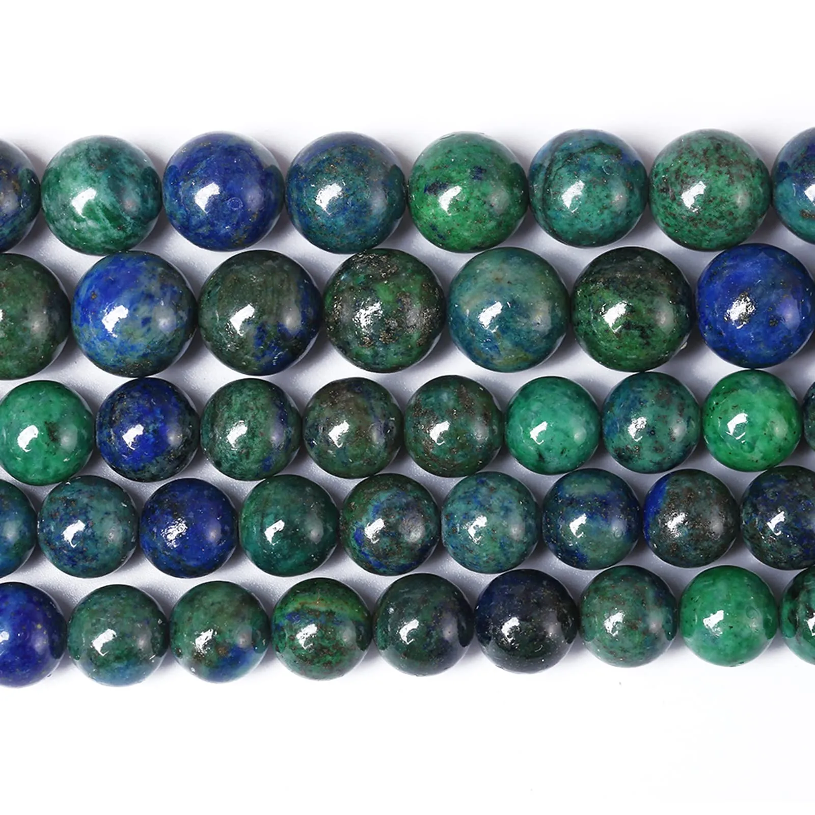 32 perline sfuse in pietra naturale lapislazzuli crisocolla per la creazione di gioielli e braccialetti fai da te - immagine 3