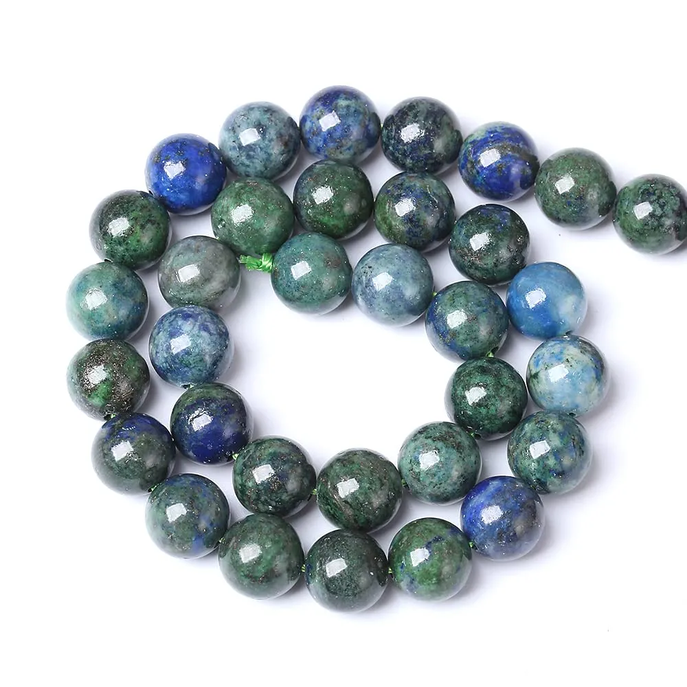 32 perline sfuse in pietra naturale lapislazzuli crisocolla per la creazione di gioielli e braccialetti fai da te - immagine 4