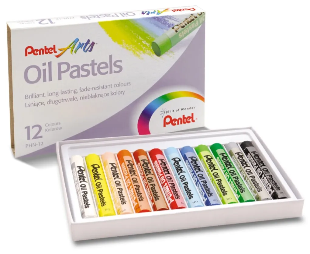 Pentel PHN-12 pastello Pastello a olio Multicolore 12 pz - immagine 1