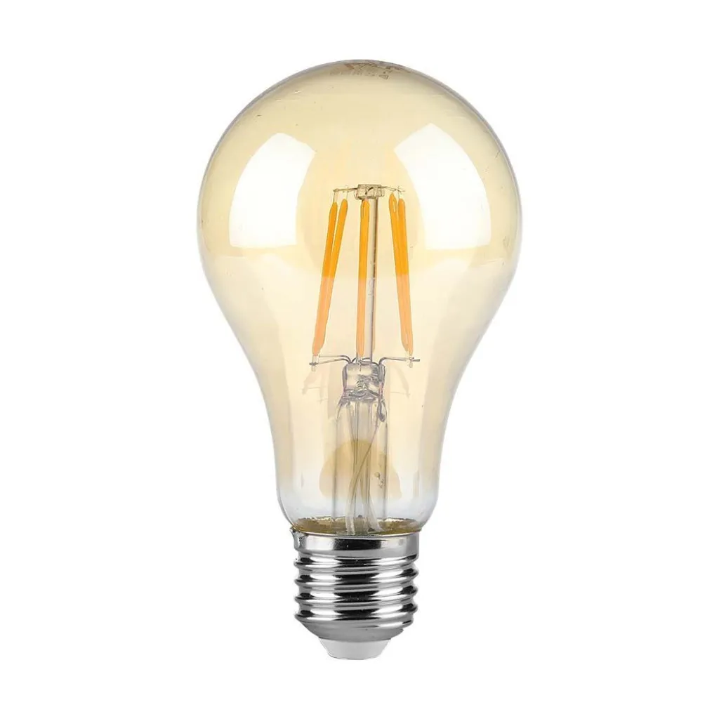 V-TAC Lampadina LED E27 10W A67 Filamento Ambrato 2200K - immagine 1