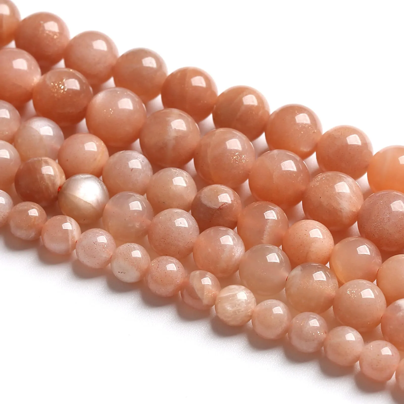 45 perline sfuse in pietra del sole in pietra naturale da 8 mm, per la creazione di gioielli, braccialetti fai da te, perline di - immagine 1