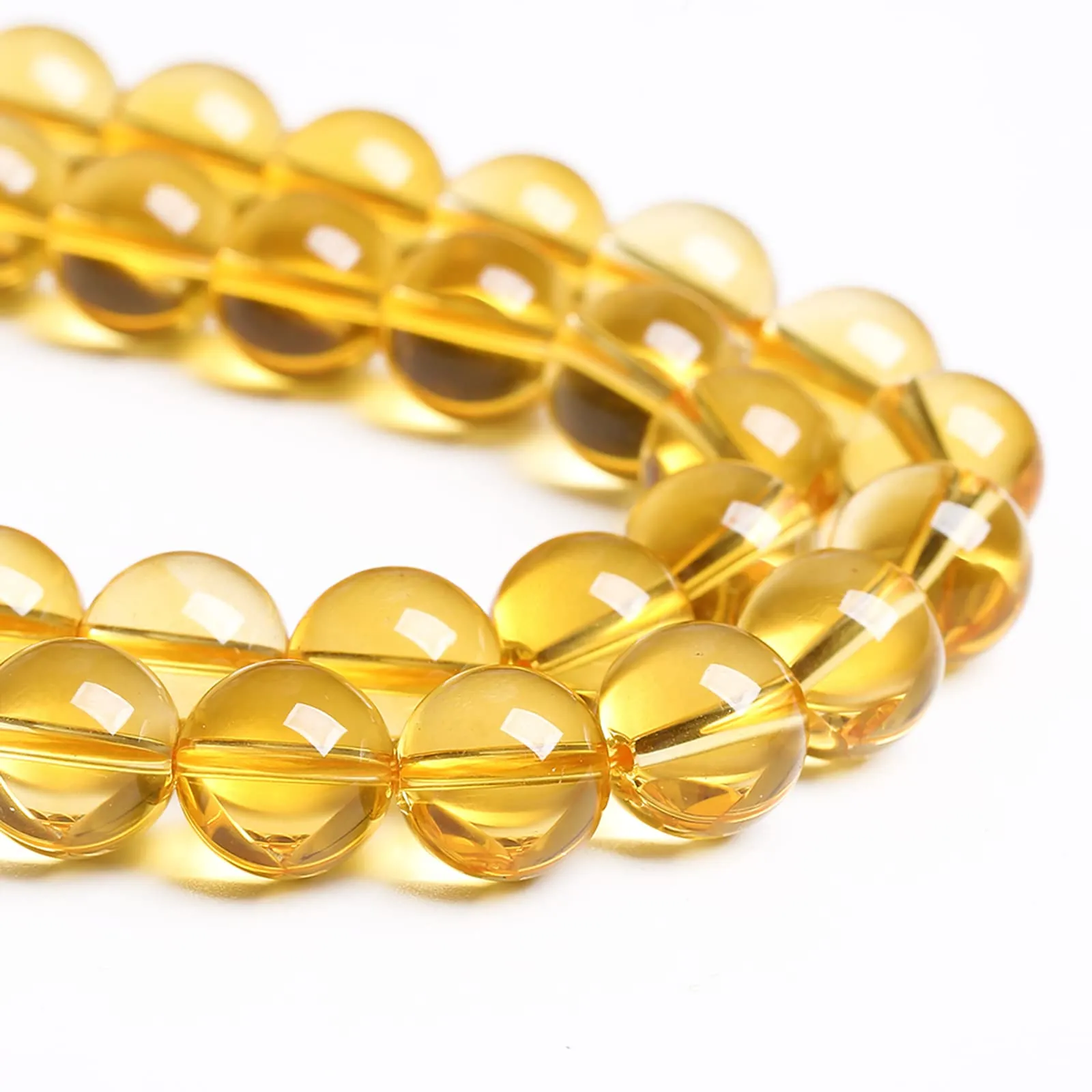 4 mm 88 perline sfuse di citrino naturale di grado 3A per la creazione di gioielli fai da te braccialetto - immagine 3