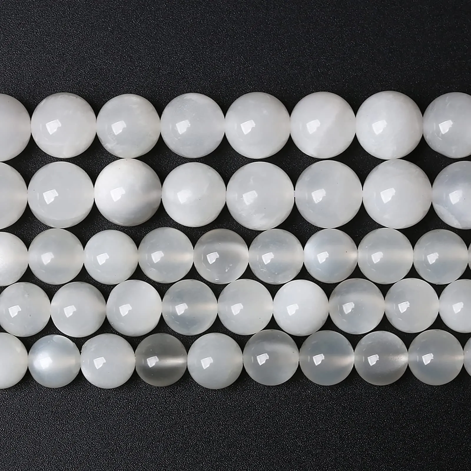 36 perline distanziali in cristallo bianco naturale di grado AAA, per la creazione di gioielli e braccialetti fai da te, 10 mm, 1 filo - immagine 1
