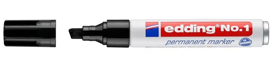 Edding No.1 marcatore permanente Punta smussata Nero - immagine 1