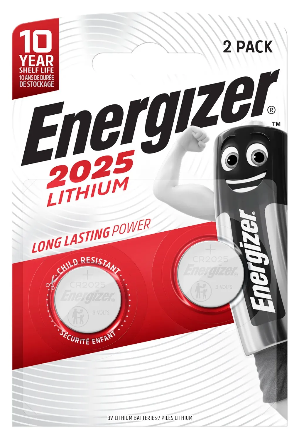 Batterie Bottone Energizer CR2025 2 pezzi - immagine 1