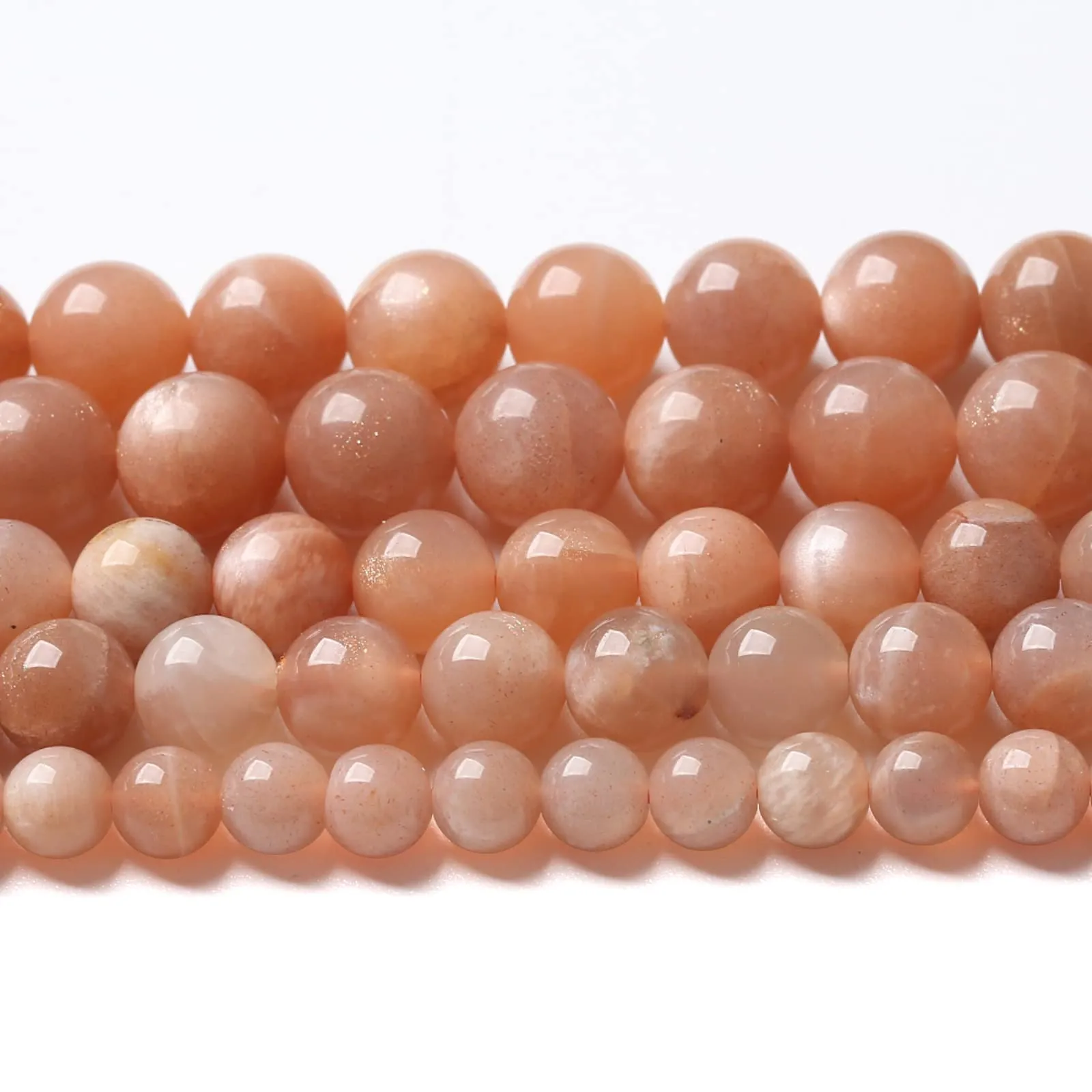 86 perline sfuse in pietra del sole in pietra naturale da 4 mm, per la creazione di gioielli fai da te, braccialetti e perline - immagine 2