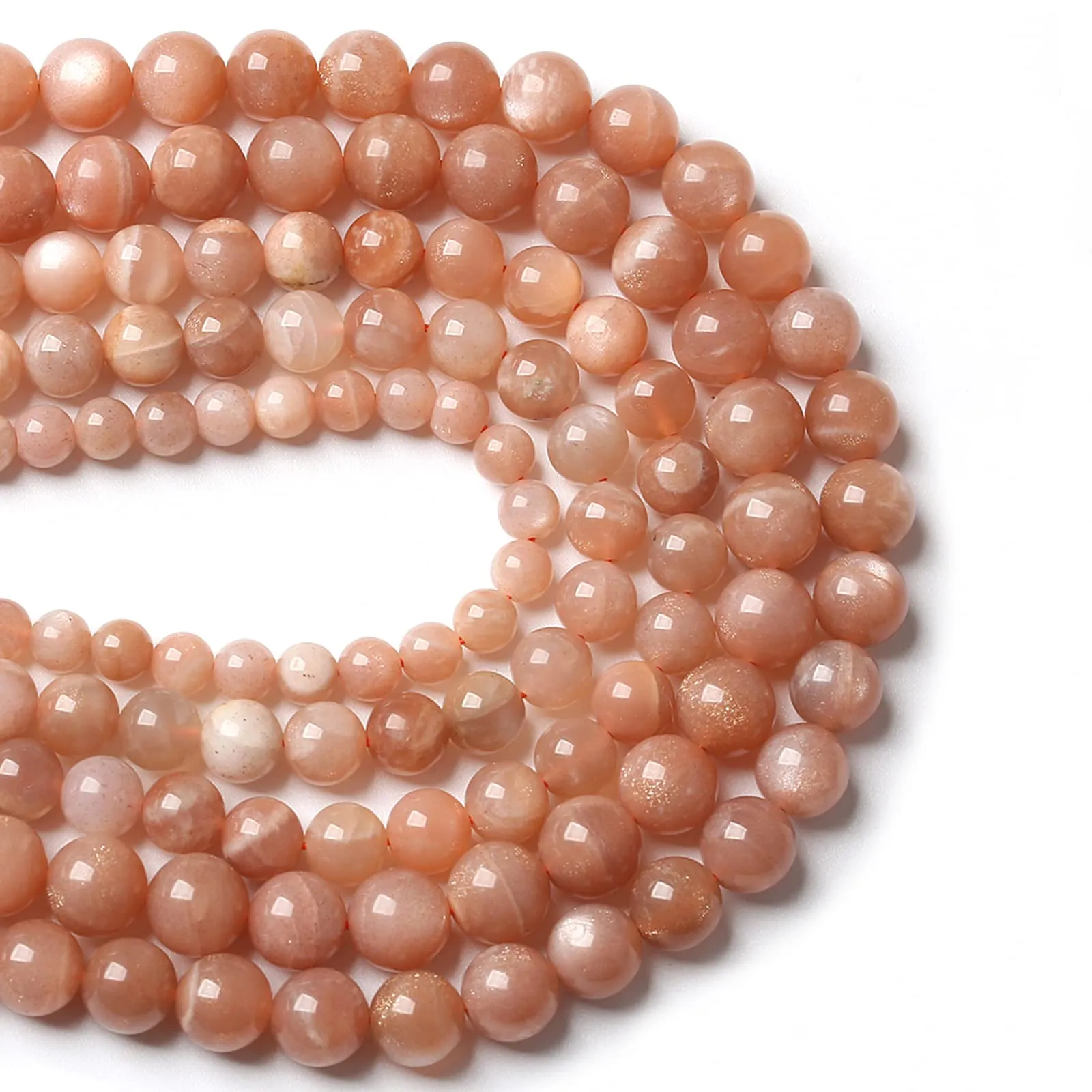 86 perline sfuse in pietra del sole in pietra naturale da 4 mm, per la creazione di gioielli fai da te, braccialetti e perline - immagine 4