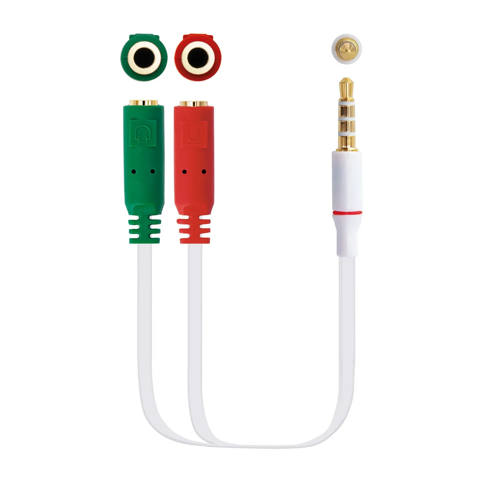 Nanocable 10.24.1201 cavo audio 02 m 3.5mm 2 x 3.5mm Bianco - immagine 1