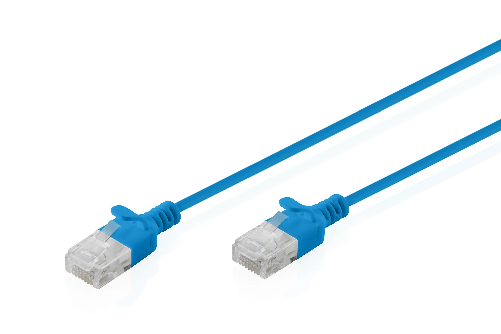 Cavo Rete Cat 6 U-Utp Rame Lszh Slim 0.3 M Blu - immagine 1
