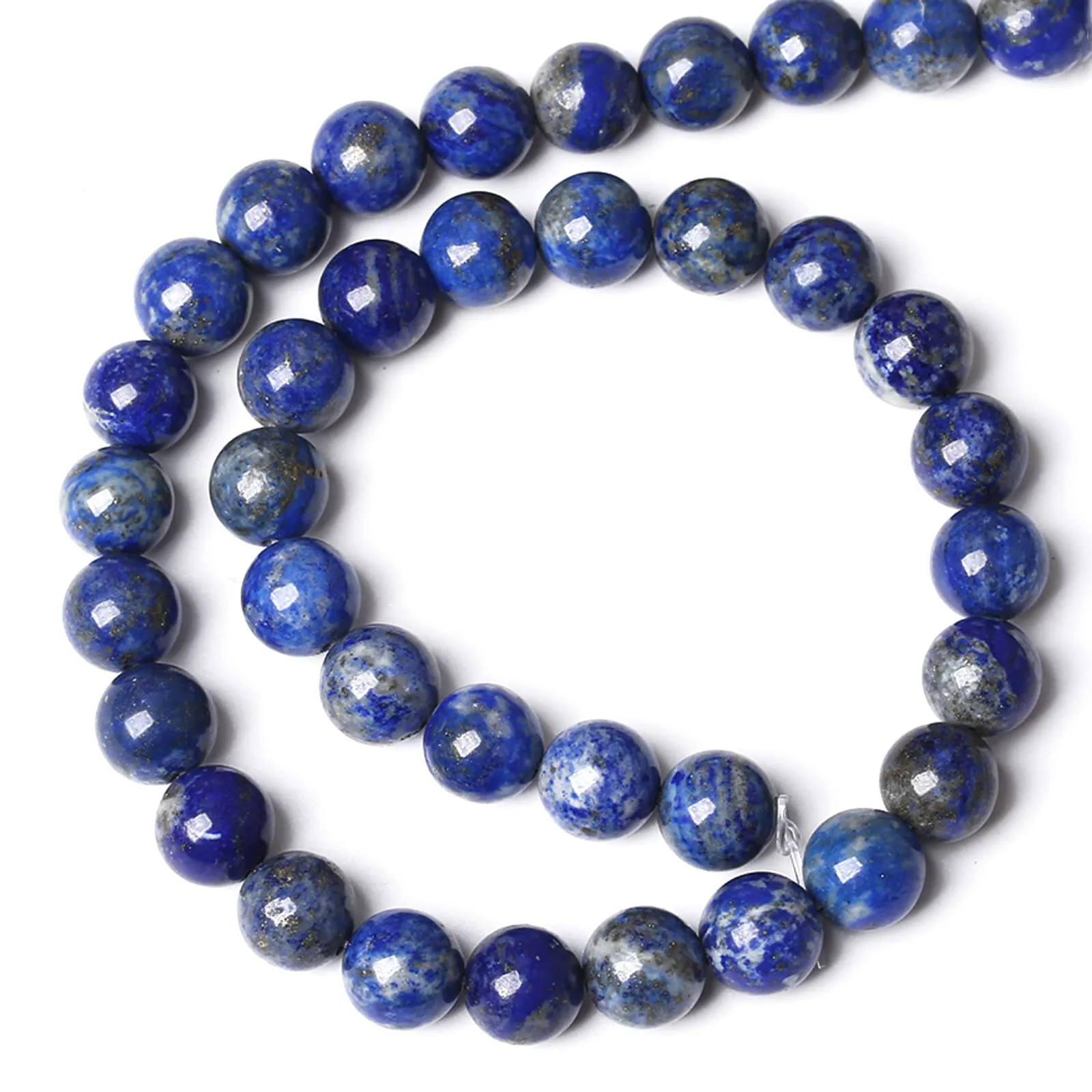 6 mm 60 pezzi pietra naturale blu lapislazzuli grado A perline per la creazione di gioielli fai da te braccialetto cristallo 1 filo - immagine 4