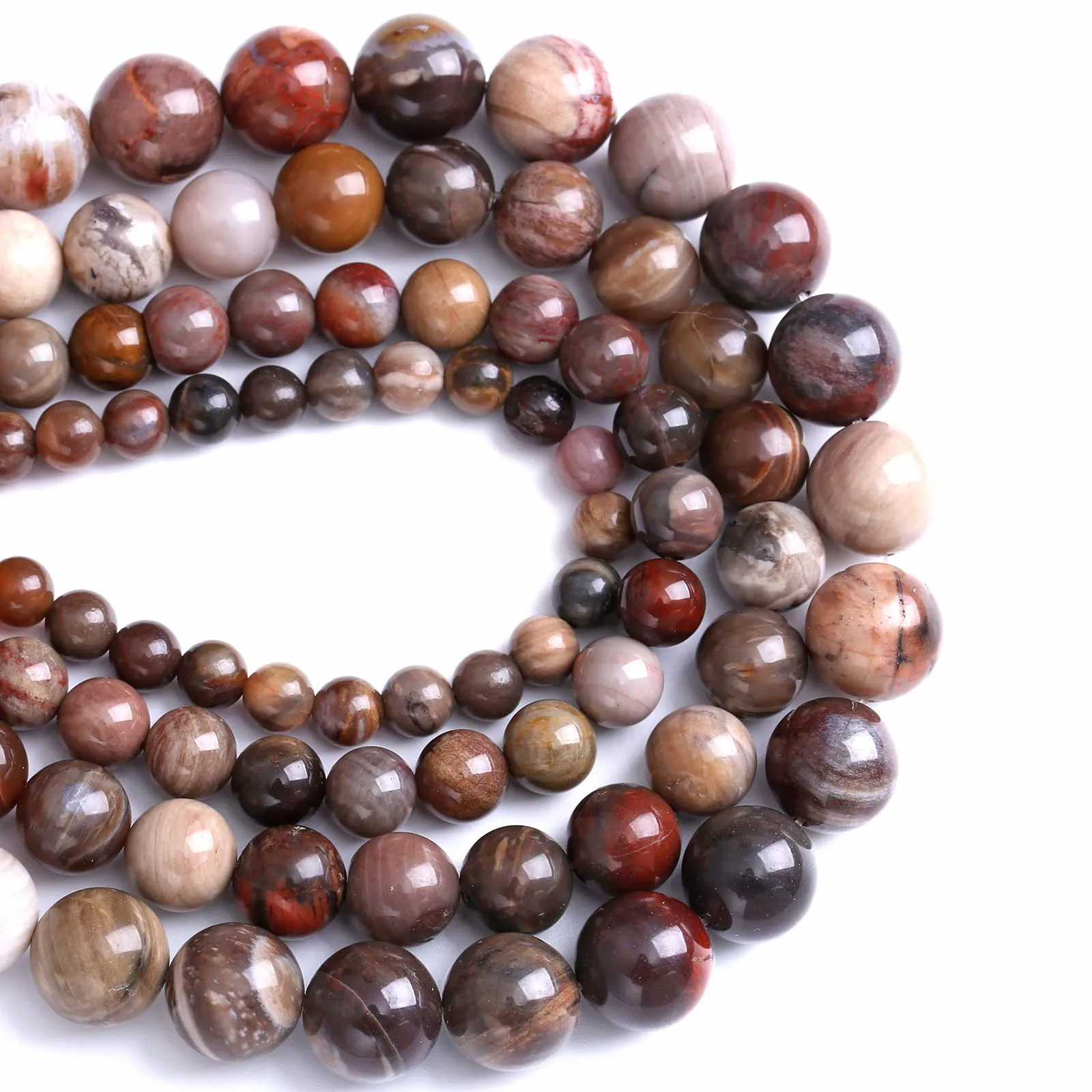 Perline sfuse in diaspro in pietra naturale, 8 mm, 45 pezzi, per gioielli fai da te - immagine 4